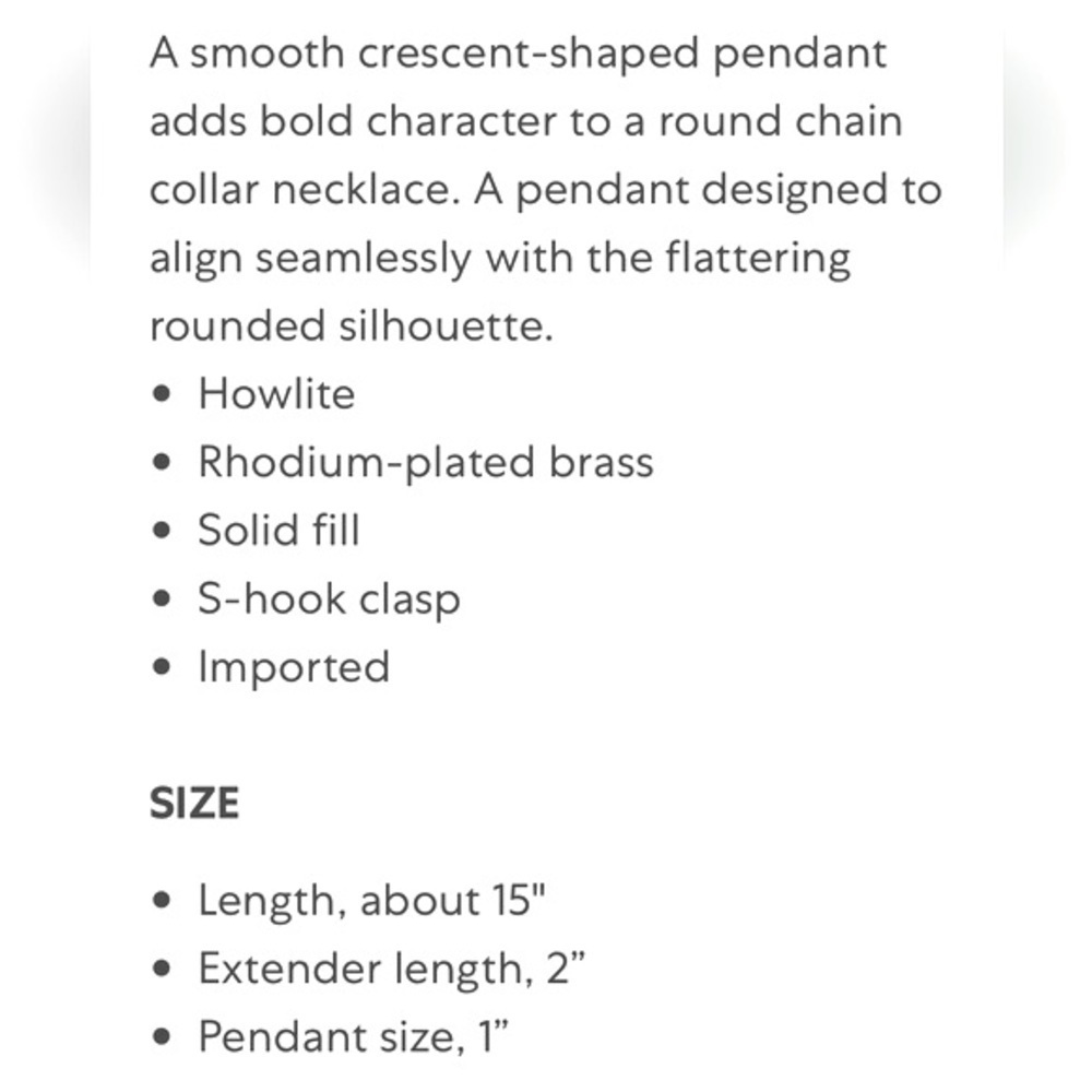 Kendra Scott Kaia Rhodium Plated and White Howlite cuff necklace - Picture 3 of 3